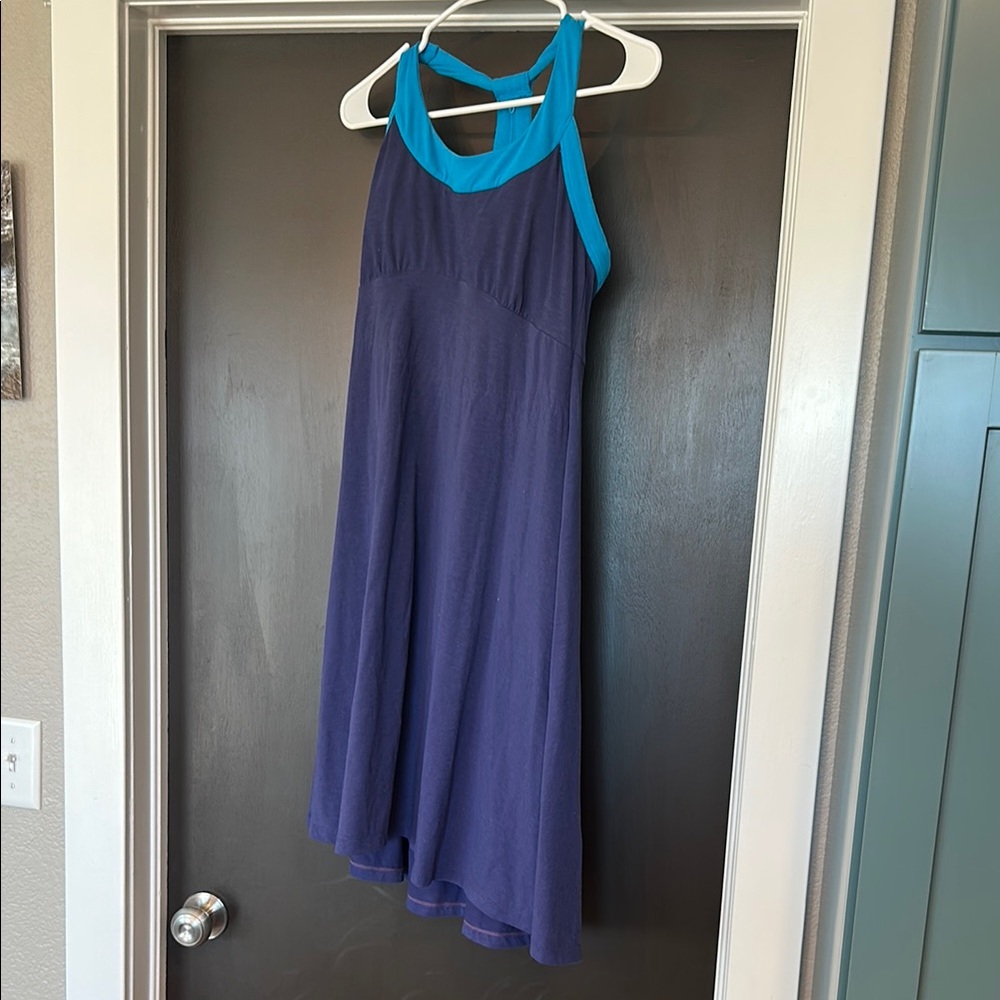 Prana Blue and Teal Sleeveless Dress